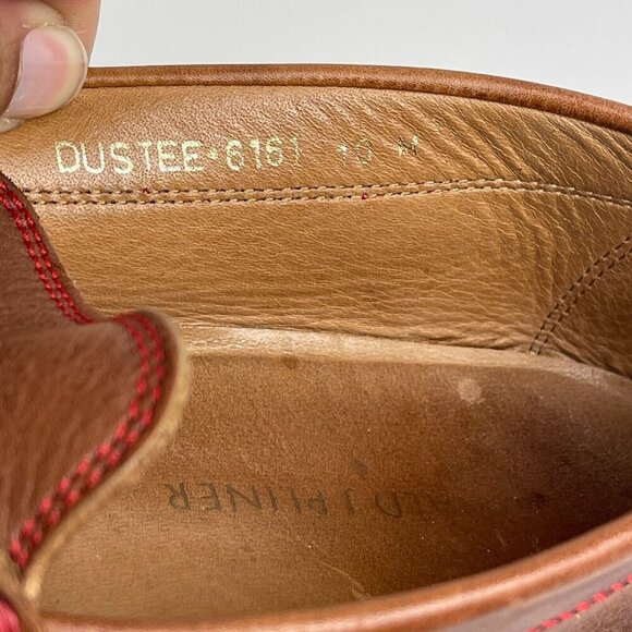 Donald J Pliner Mens Dustee Loafer Dress Shoes Brown Leather Moc Toe Slip On 10M - Picture 10 of 11